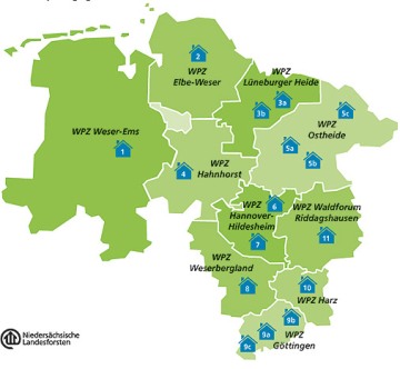 Centros de Pedagogía Forestal en Niedersachsen